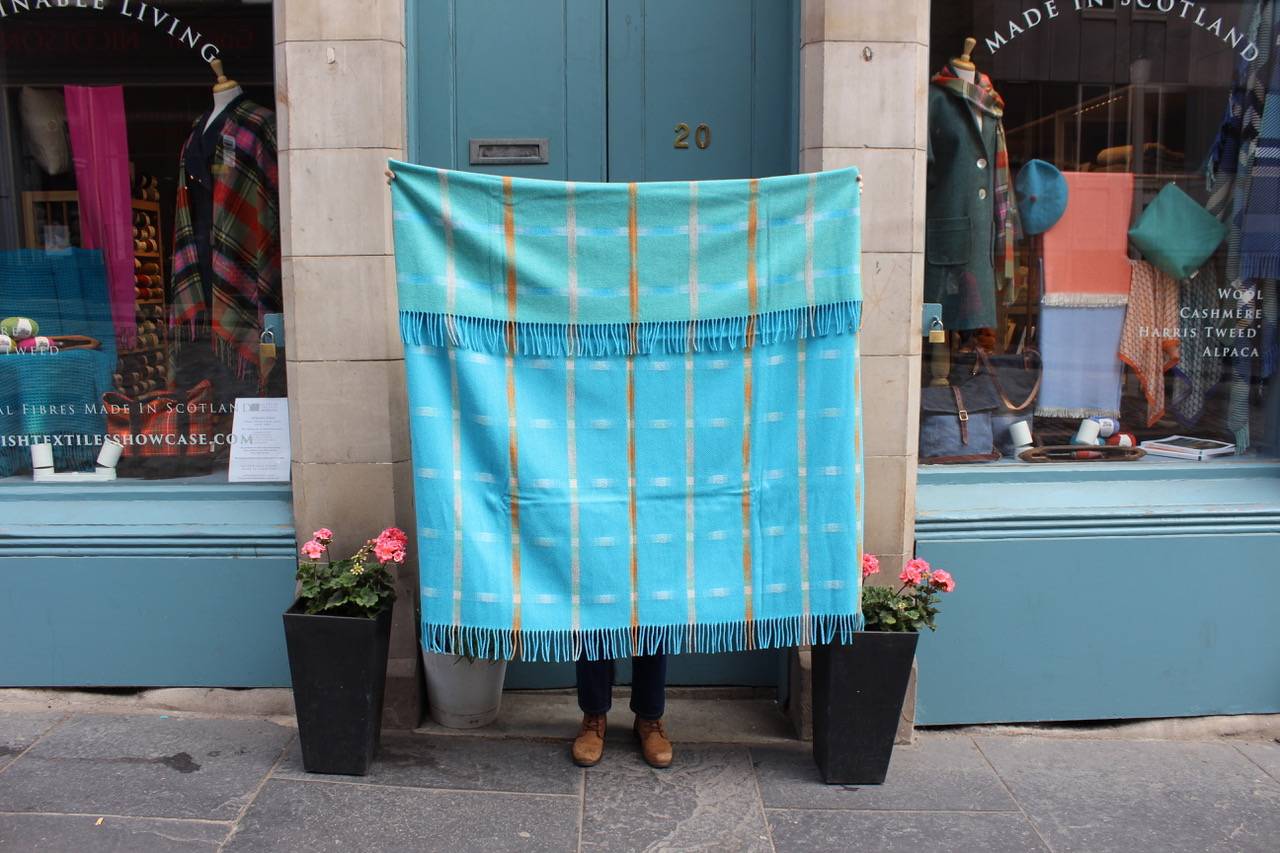 Vibrant merino wool through in jade,© Scottish Textiles Showcase